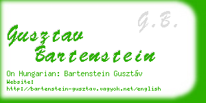 gusztav bartenstein business card
